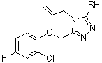 结构式 CAS# 667414-13-3, 4-烯丙基-5-[(2-氯-4-氟苯氧基)甲基]-4H-1,2,4-三唑-3-硫醇