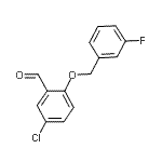 structure of CAS# 667437-25-4, 5-Chloro-2-[(3-fluorobenzyl)oxy]benzaldehyde;5-Chloro-2-[(3-fluorobenzyl)oxy]benzaldehyde;5-chloro-2-[(3-fluorophenyl)methoxy]benzaldehyde;MFCD03422430