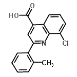 结构式 CAS# 667437-81-2, 8-氯-2-(2-甲基苯基)-4-喹啉羧酸