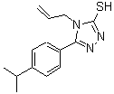 结构式 CAS# 669729-26-4, 4-烯丙基-5-(4-异丙基苯基)-4H-1,2,4-三唑-3-硫醇