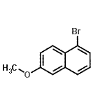 结构式 CAS# 66996-59-6, 1-溴-6-甲氧基萘