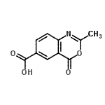 structure of CAS# 67081-72-5, 2-Methyl-4-oxo-4H-3,1-benzoxazine-6-carboxylic acid;2-methyl-4-oxo-4H-3,1-benzoxazine-6-carboxylic acid