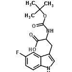 结构式 CAS# 67337-05-7, 5-氟-N-{[(2-甲基-2-丙基)氧基]羰基}色氨酸