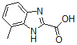 structure of CAS# 673487-32-6, 7-Methyl-1H-Benzimidazole-2-carboxylic Acid;1H-Benzimidazole-2-Carboxylicacid,4-Methyl-(9CI);4-Methyl-1H-1,3-Benzodiazole-2-Carboxylic Acid;4-Methyl-1H-Benzimidazole-2-Carboxylic Acid