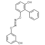 结构式 CAS# 67503-46-2, 6-{[(E)-(3-羟基苯氧基)偶氮]氧基}-2-联苯醇