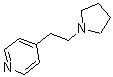 structure of CAS# 67580-65-8, 4-(2-Pyrrolidin-1-Ylethyl)Pyridine;4-(2-1-Pyrrolidinylethyl)Pyridine;Nsc42776;St5409330