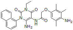 CAS#: 676148-77-9， N-[6-Amino-3-Ethyl-1,2,3,4-Tetrahydro-1-(1-Naphthalenyl)-2,4-Dioxo-Pyrimidin-5-Yl]-2-(4-Amino-2,3,5-Trimethylphenoxy)-Acetamide