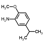 structure of CAS# 67617-85-0, 5-isopropyl-2-methoxy-aniline;2-AMINO-4-ISOPROPYLANISOLE