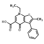 CAS 登录号：67637-70-1， 7-乙基-2-甲基-4-氧代-3-苯基-4,7-二氢噻吩并[2,3-b]吡啶-5-羧酸
