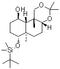 CAS#: 676996-64-8， (4aR,6aR,7R,10R,10aS,10bR)-7-{[Dimethyl(2-methyl-2-propanyl)silyl]oxy}-3,3,6a,10b-tetramethyldecahydro-1H-naphtho[2,1-d][1,3]dioxin-10-ol