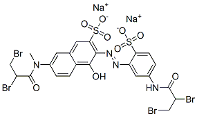 CAS#: 67827-67-2， Disodium 3-[[5-[(2,3-Dibromo-1-Oxopropyl)Amino]-2-Sulphonatophenyl]Azo]-7-[(2,3-Dibromo-1-Oxopropyl)Methylamino]-4-Hydroxynaphthalene-2-Sulphonate