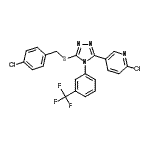 CAS#: 680216-98-2， 2-Chloro-5-{5-[(4-chlorobenzyl)sulfanyl]-4-[3-(trifluoromethyl)phenyl]-4H-1,2,4-triazol-3-yl}pyridine
