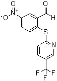 CAS#: 680579-40-2， 5-Nitro-2-{[5-(trifluoromethyl)-2-pyridinyl]sulfanyl}benzaldehyde