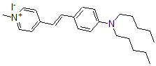 CAS#: 68107-19-7， 4-(2-(4-(Dipentylamino)phenyl)ethenyl)-1-methyl-Pyridinium iodide