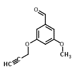 CAS 登录号：681443-62-9， 3-甲氧基-5-(2-丙炔-1-基氧基)苯甲醛