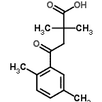structure of CAS# 681459-16-5, 4-(2,5-Dimethylphenyl)-2,2-dimethyl-4-oxobutanoic acid;2,2-Dimethyl-4-(2,5-dimethylphenyl)-4-oxobutyric acid;4-(2,5-dimethylphenyl)-2,2-dimethyl-4-oxobutanoic acid