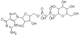 CAS#: 6815-91-4， [5-(2-Amino-6-Oxo-3,6-Dihydro-9H-Purin-9-Yl)-3,4-Dihydroxytetrahydro-2-Furanyl]Methyl 3,4,5-Trihydroxy-6-(Hydroxymethyl)Tetrahydro-2H-Pyran-2-Yl Dihydrogen Diphosphate