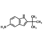 结构式 CAS# 682357-49-9, 2-(2-甲基-2-丙基)-1H-吲哚-5-胺