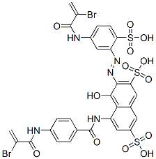 CAS#: 68252-85-7， 5-[[4-[(2-Bromo-1-Oxoallyl)Amino]Benzoyl]Amino]-3-[[5-[(2-Bromo-1-Oxoallyl)Amino]-2-Sulphophenyl]Azo]-4-Hydroxynaphthalene-2,7-Disulphonic Acid