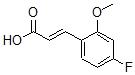 structure of CAS# 682804-98-4, 3-(4-Fluoro-2-Methoxyphenyl)-2-Propenoic Acid;4-FLUORO-2-METHOXYCINNAMIC ACID