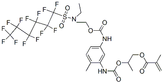 CAS#: 68298-74-8， 2-[[[[5-[[[2-[Ethyl[(Tridecafluorohexyl)Sulphonyl]Amino]Ethoxy]Carbonyl]Amino]-2-Methylphenyl]Amino]Carbonyl]Oxy]Propyl Methacrylate