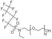 CAS#: 68298-79-3， alpha-[2-[Ethyl[(1,1,2,2,3,3,4,4,4-Nonafluorobutyl)Sulfonyl]Amino]Ethyl]-omega-Hydroxy-Poly(Oxy-1,2-Ethanediyl)