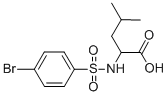structure of CAS# 68305-78-2, 2-([(4-Bromophenyl)Sulfonyl]Amino)-4-Methylpentanoic Acid;(2R)-2-[(4-Bromophenyl)Sulfonylamino]-4-Methyl-Pentanoate;(2R)-2-[(4-Bromophenyl)Sulfonylamino]-4-Methyl-Valerate;Zinc00166233