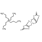 structure of CAS# 68401-87-6, N,N,N-Tributyl-1-butanaminium bis[4,5-di(sulfanyl-kappaS)-1,3-dithiole-2-thionato(2-)]nickelate(1-);Tetrabuty<wbr>lammonium<wbr> Bis(1,3-<wbr>dithiole-<wbr>2-thione-<wbr>4,5-dithi<wbr>olato)nic<wbr>kel(III) <wbr>Complex