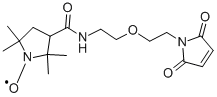 CAS 登录号：68407-07-8， 3-[2-(2-马来酰亚胺基乙氧基)乙基氨基甲酰]-2,2,5,5-四甲基-1-吡咯烷基氧基游离基