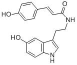 结构式 CAS# 68573-24-0, N-(对香豆酰)血清素