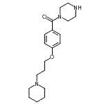 结构式 CAS# 685871-07-2, 1-哌嗪基{4-[3-(1-哌啶基)丙氧基]苯基}甲酮