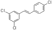 结构式 CAS# 688348-25-6, 1,3-二氯-5-[(E)-2-(4-氯苯基)乙烯基]苯