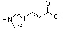 结构式 CAS# 689251-97-6, (2E)-3-(1-甲基-1H-吡唑-4-基)丙烯酸