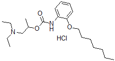 CAS#: 68931-03-3， 2-(Heptyloxy)carbanilic acid 2-(diethylamino)-1-methylethyl ester hydrochloride