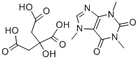 结构式 CAS# 69-22-7, 咖啡因柠檬酸盐