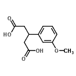 structure of CAS# 69061-62-7, 3-(3-Methoxyphenyl)pentanedioic acid;3-(3-Methoxyphenyl)pentanedioic acid;3-(3-Methoxyphenyl)pentanedioicacid;MFCD09864840