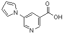 structure of CAS# 690632-31-6, 5-(1H-Pyrrol-1-yl)nicotinic acid;5-(1H-PYRROL-1-YL)NICOTINICACID;5-(1H-Pyrrol-1-yl)pyridine-3-carboxylic acid;5-Pyrrol-1-yl-nicotinic acid