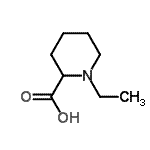 结构式 CAS# 69081-83-0, 1-乙基-2-哌啶羧酸