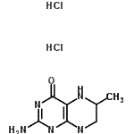 structure of CAS# 69113-63-9, 2-Amino-6-methyl-5,6,7,8-tetrahydro-4(3H)-pteridinone dihydrochloride;(±)-6-Methyl-5,6,7,8-tetrahydropterine dihydrochloride;(Â±)-6-METHYL-5,6,7,8-TETRAHYDROPTERINE DIHYDROCHLORIDE;2-amino-6<wbr>-methyl-3<wbr>,5,6,7,8-<wbr>pentahydr<wbr>opteridin<wbr>-4-one, c<wbr>hloride, <wbr>chloride