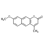 structure of CAS# 69169-71-7, 8-Methoxy-4-methyl-2H-benzo[g]chromen-2-one;4-methyl-8-methoxy-2-oxo-2H-benzo[g]benzopyran;8-Methoxy-4-methylbenzo[g]coumarin