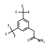 structure of CAS# 691868-49-2, 2-[3,5-Bis(trifluoromethyl)phenyl]ethanethioamide;2-(3,5-bis(trifluoromethyl)phenyl)ethanethioamide;2-(3,5-Bis-trifluoromethyl-phenyl)-thioacetamide;2-[3,5-Bis(trifluoromethyl)phenyl]thioacetamide