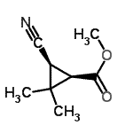 CAS#: 69193-33-5， Methyl (1R,3S)-3-cyano-2,2-dimethylcyclopropanecarboxylate