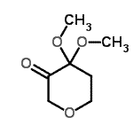 structure of CAS# 693245-80-6, 4,4-Dimethoxydihydro-2H-pyran-3(4H)-one;2H-Pyran-3(4H)-one,dihydro-4,4-dimethoxy-;4,4-dimethoxydihydro-2H-pyran-3(4H)-one;4,4-Dimethoxytetrahydropyran-3-one