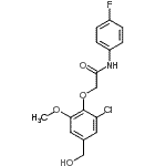 CAS#: 693816-01-2， 2-[2-Chloro-4-(hydroxymethyl)-6-methoxyphenoxy]-N-(4-fluorophenyl)acetamide