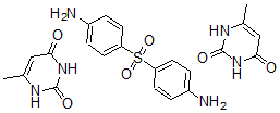 CAS#: 69422-71-5， 6-Methyl-2,4(1H,3H)-Pyrimidinedione compd. with 4,4'-sulfonylbis(benzenamine)