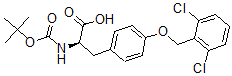 structure of CAS# 69541-62-4, O-[(2,6-Dichlorophenyl)Methyl]-N-[(1,1-Dimethylethoxy)Carbonyl]-D-Tyrosine;N-Tert-Butoxycarbonyl-O-(2,6-Dichlorobenzyl)-D-Tyrosine;T-BUTYLOXYCARBONYL-O-2,6-DICHLOROBENZYL-D-TYROSINE;N-ALPHA-T-BOC-O-2,6-DICHLOROBENZYL-D-TYROSINE