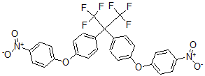 structure of CAS# 69563-87-7, 1,1'-[2,2,2-Trifluoro-1-(Trifluoromethyl)Ethylidene]Bis[4-(4-Nitrophenoxy)-Benzene;4,4'-(PERFLUOROPROPANE-2,2-DIYL)BIS((4-NITROPHENOXY)BENZENE);BIS-2,2-[4-(4-NITROPHENOXY)PHENYL]HEXAFLUORO-PROPANE;2,2-BIS[4-(4-NITROPHENOXY)PHENYL]HEXAFLUOROPROPANE