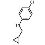 structure of CAS# 69565-54-4, 4-Chloro-N-(cyclopropylmethyl)aniline;(4-chlorophenyl)(cyclopropyl)methylamine;4-Biphenyl Benzoate;4-Chloro-N-(cyclopropylmethyl)aniline