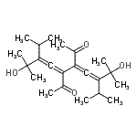 CAS#: 69651-45-2， 3,4-Bis(3-hydroxy-2-isopropyl-3-methyl-1-buten-1-ylidene)-2,5-hexanedione