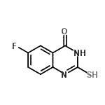 结构式 CAS# 69661-42-3, 6-氟-2-硫代-2,3-二氢-4(1H)-喹唑啉酮